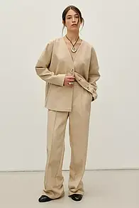 Жіночий костюм брючний з довгим рукавом MKRM4286