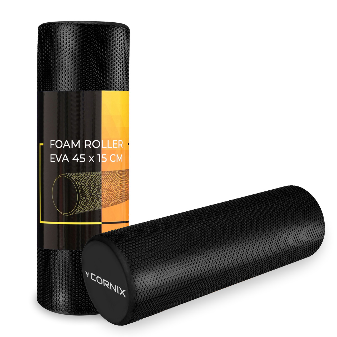 Масажний ролик Cornix EVA+ 45 x 15 см (валик, роллер) XR-0305 Black