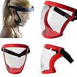 Багаторазова захисна маска PUDA з повним покриттям обличчя, прозора, для спорту та роботи, фото 4