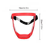 Багаторазова захисна маска PUDA з повним покриттям обличчя, прозора, для спорту та роботи, фото 7