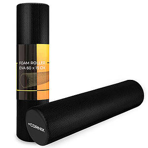 Масажний ролик Cornix EVA+ 60 x 15 см (валик, ролер) XR-0310 Black