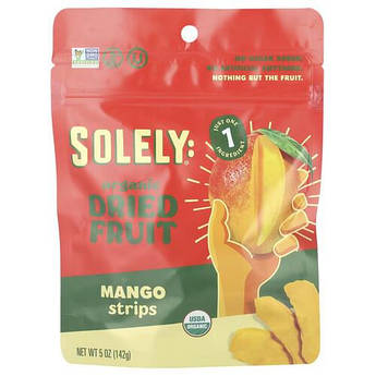 Solely Organic Dried Fruit Mango Strips 142 грами