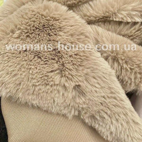 Штучне хутро мокрий кролик Кава з молоком 350 grm, фото 1