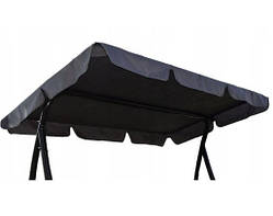Дах для садової гойдалки, чорний, водостійкий навіс з тканини оксфорд, від сонця і дощу