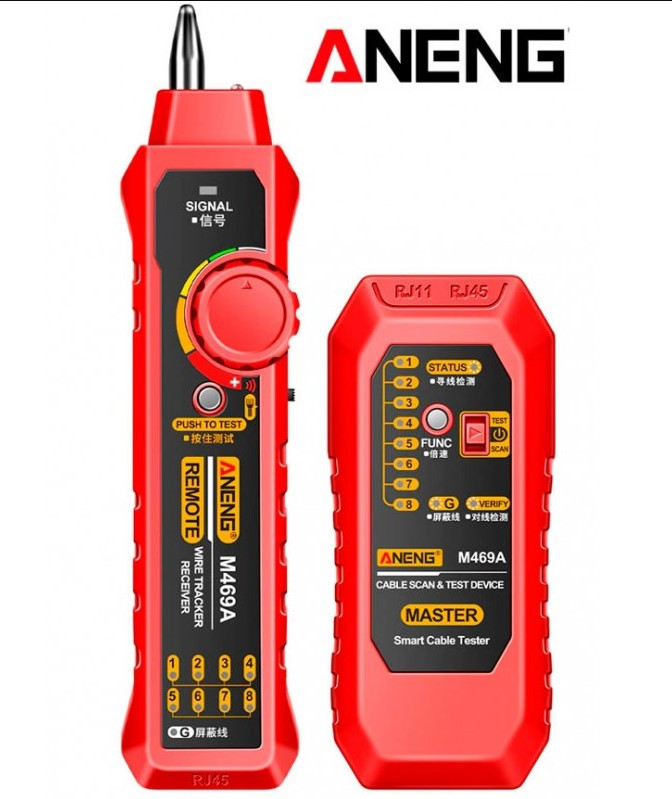 Кабельний тестер ANENG M469A, (RED) , трасошукач, кабель трекер, фото 1