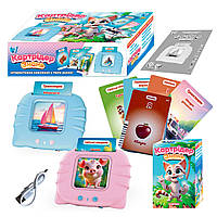 Картридер Знань 84499, ОЗВУЧУВАННЯ УКРАЇНСЬКОЮ МОВОЮ, USB-кабель, регулювання гучності, 112 карток, 224