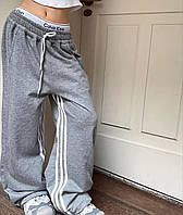 Жіночі спортивні штани oversize з лампасами та фіксаторами