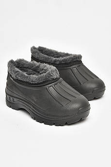 Галоші дитячі на флісі чорного кольору 205293M