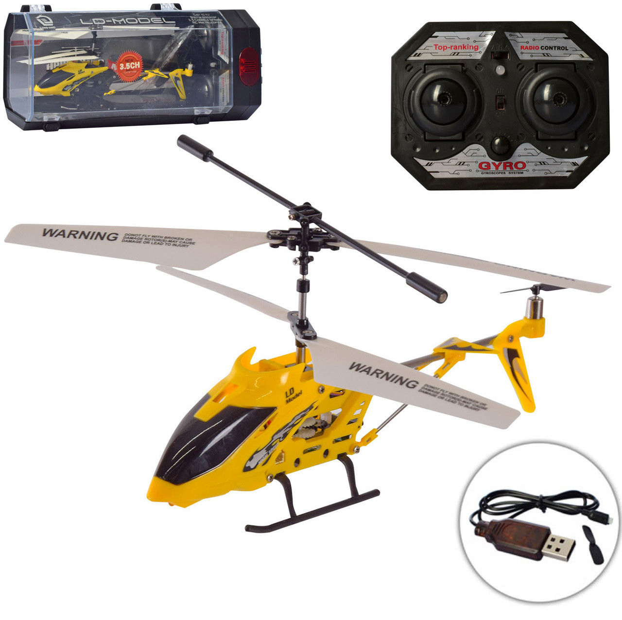 Вертоліт на радіокеруванні LD Model ЖІЛТИЙ арт. LD 662, фото 1