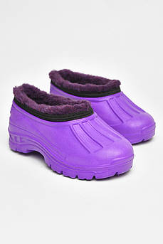 Галоші дитячі на флісі фіолетового кольору 205296M