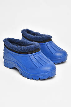 Галоші дитячі на флісі темно-синього кольору 205303M