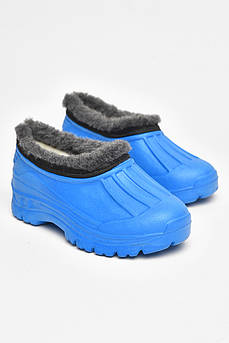 Галоші дитячі на флісі синього кольору 205316M