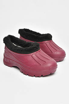 Галоші дитячі на флісі бордового кольору 205317M