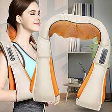 Роликовий масажер для шиї та плечей з інфрачервоним прогрівом Neck Kneading 4 кнопки (4409)