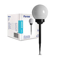 Ґрунтовий світлодіодний світильник Feron PL125 6500 K на сонячній батареї чорний