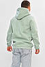Худі чоловіче на флісі м'ятного кольору з принтом 205037P, фото 3