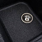 Гранітна мийка для кухні VALESO EQUATORIA 7950 матова Графіт, фото 5