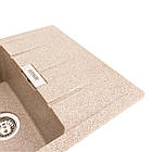 Гранітна мийка для кухні Platinum 7850 ROMA матова (карамель), фото 3