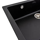 Гранітна мийка для кухні Platinum 7945 Parunana матова (чорна), фото 5