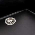 Гранітна мийка для кухні Platinum 7945 Parunana матова (чорна), фото 6