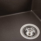 Гранітна мийка для кухні VALESO 5851 ARIA матова Темна скеля, фото 3