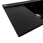 Гранітна мийка для кухні Platinum 9651 ATLAS матовий Чорний, фото 5