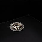 Гранітна мийка для кухні Platinum 9651 ATLAS матовий Чорний, фото 6