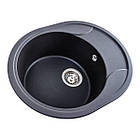 Гранітна мийка для кухні VALESO 5847 ONYX матовий Моріон, фото 2