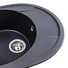 Гранітна мийка для кухні VALESO 5847 ONYX матовий Моріон, фото 3