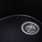 Гранітна мийка для кухні VALESO 5847 ONYX матовий Моріон, фото 5