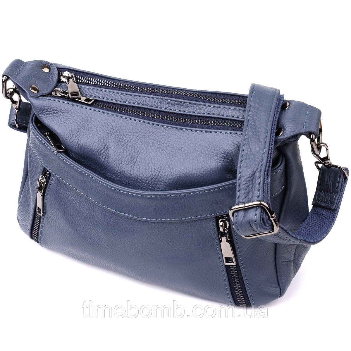 Жіноча сумка з натуральної шкіри Vintage 23019 Синій, фото 1