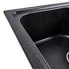 Гранітна мийка для кухні Platinum 7950 Equatoria матовий Карбон, фото 5