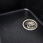 Гранітна мийка для кухні Platinum 7950 Equatoria матовий Карбон, фото 6