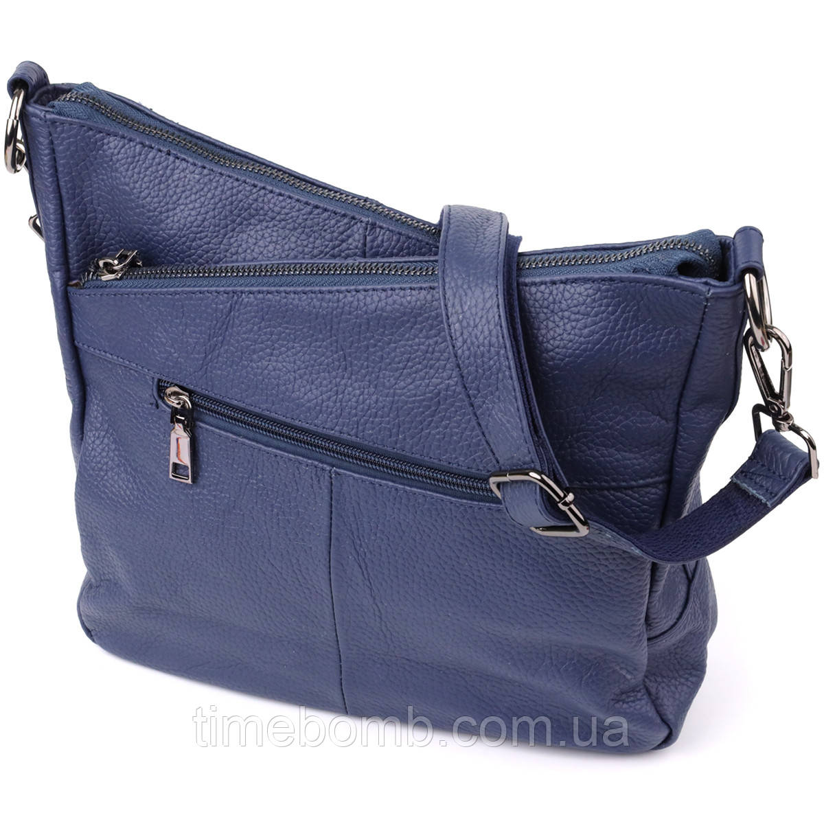 Сумка для жінок на два відділення з натуральної шкіри Vintage 23013 Синій, фото 1