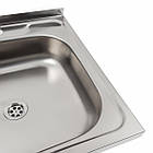 Мийка кухонна з неіржавкої сталі Platinum 5050 (0,4/120 мм), фото 3