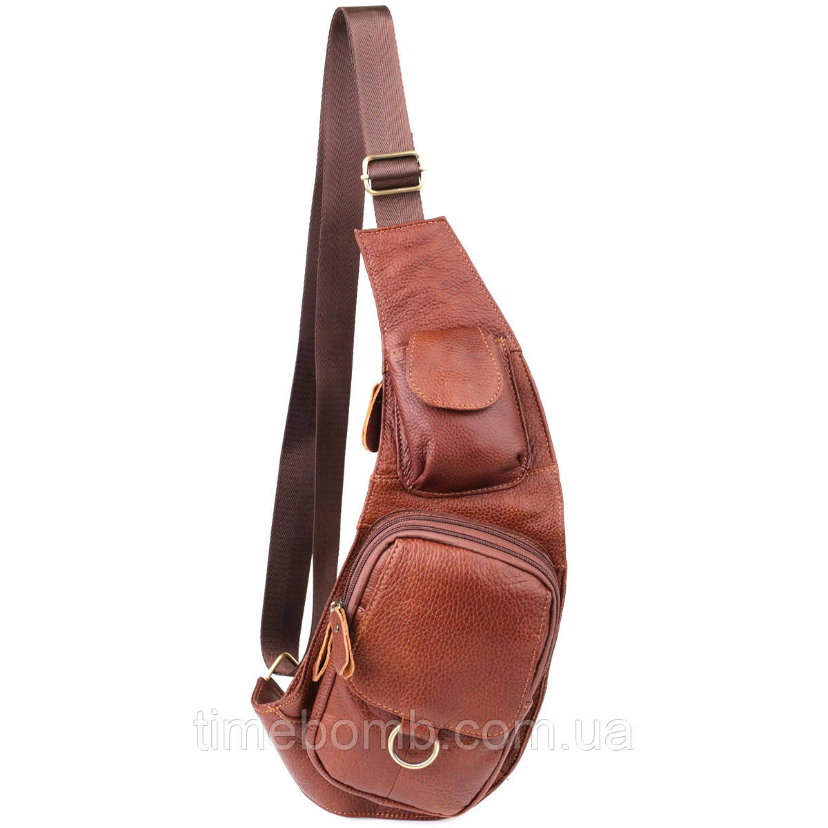 Чоловіча сумка через плече з натуральної шкіри Vintage 22960 Коричневий, фото 1