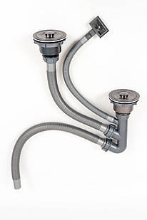 DST-B сифон подвійний ТМ Platinum PVD чорний