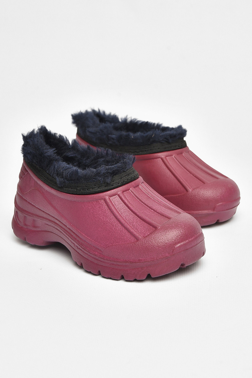 Галоші дитячі на флісі бордового кольору р.30 205321T Безкоштовна доставка, фото 1