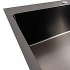 70*50 Мийка PVD чорна Valeso Handmade (сифон круглий, 3,0/0,8), фото 4