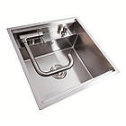 CM 50*50 Мийка прихована нержавійка Valeso Handmade (змішувач в комплекті), фото 5