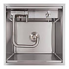 CM 50*50 Мийка прихована нержавійка Valeso Handmade (змішувач в комплекті), фото 6