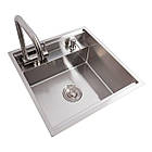 CM 50*50 Мийка прихована нержавійка Valeso Handmade (змішувач в комплекті), фото 7