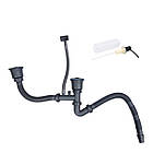 78*48 Мийка на дві чаші PVD чорна Valeso Handmade (3.0/0.8), фото 4