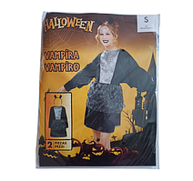 Костюм для Хелловін для дівчинки з обручем Вампір S різнобарвний