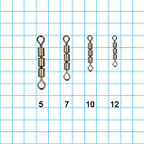 Вертлюг GC High Speed Treble 1043BN №5(12шт), фото 2
