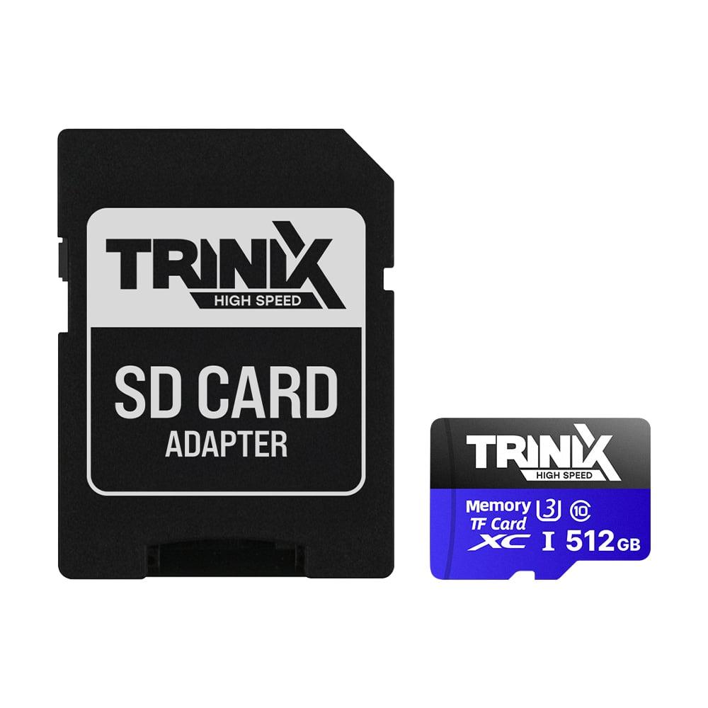 Карта пам’яті Trinix 512GB miсroSDXC з SD-адаптером U3 V30 A1 (90-00038)