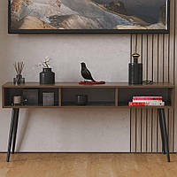 Тумба під телевізор Кентук Ferrum-decor 45x139x38 Чорний метал ДСП Дуб Сонома Трюфель 16 мм (FRD-106731)