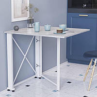 Стіл-книга трансформер Оріон 1 Ferrum-decor 750x810x730 Білий метал ДСП Бетон 16 мм (FRD-104610)