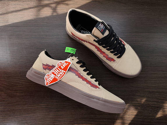 СКИДКА 42 р Vans Old Skool x Nintendo  Game Over  Light Brown кеды мужские кроссовки БЕЖЕВЫЕ на темной подошве, фото 1