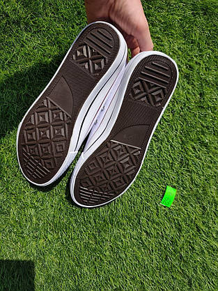 УЧЕНКА 39 р Конверси жіночі БІЛІ кеди кросівки в стилі chuck teylor чоловічі унісекс текстиль демі, фото 5